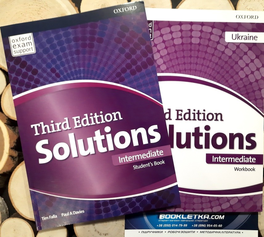 Solutions Intermediate Комплект Student's Book + Workbook Підручник + зошит 3rd edition Oxford