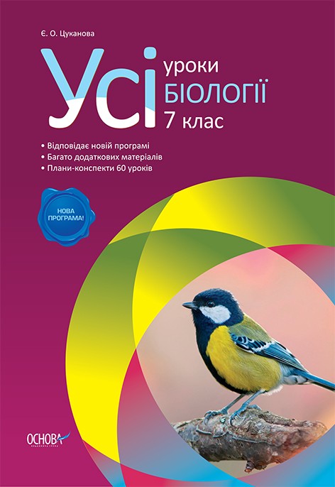 Усі уроки Біології 7 клас Нова програма