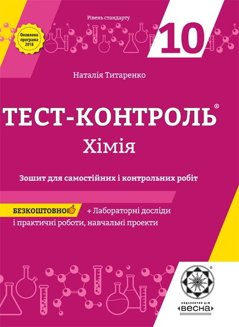 Тест-контроль Хімія 10 клас Лабораторні роботи 