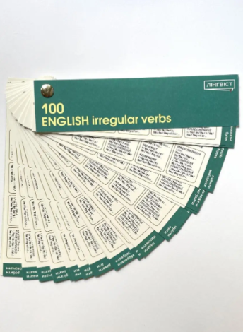 Картки Віяло Граматичне 100 English Irregular Verbs