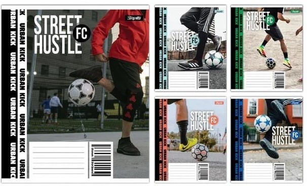 Зошит шкільний 18 аркушів клітинка 1 вересня Street Hustle