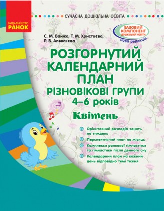 Розгорнутий календарний план Різновікові групи (4–6 років) Квітень