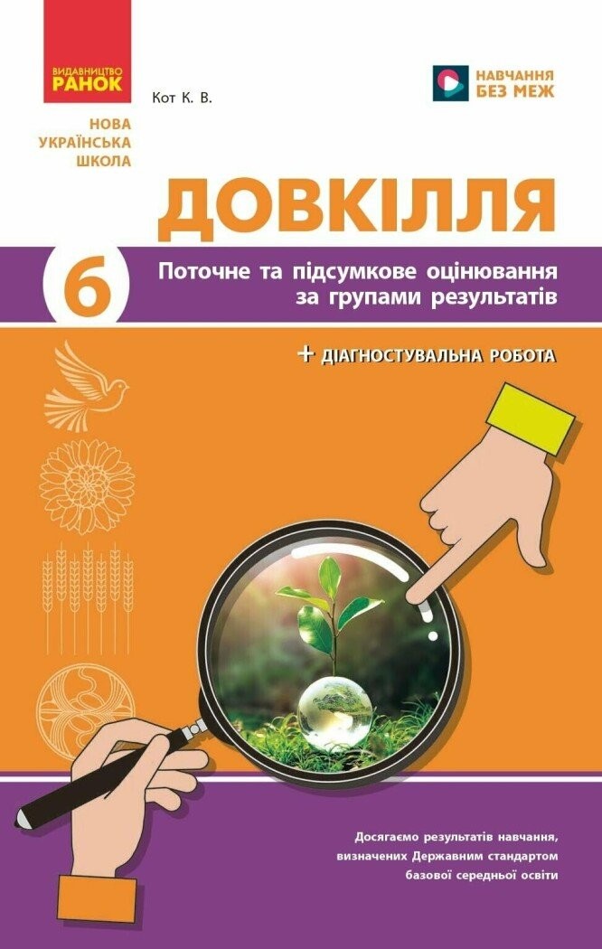 Довкілля 6 клас Поточне та підсумкове оцінювання за групами результатів + діагностувальна робота НУШ