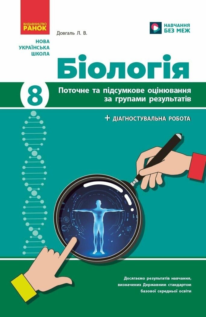 Біологія 8 клас Поточне та підсумкове оцінювання за групами результатів + діагностувальна робота НУШ