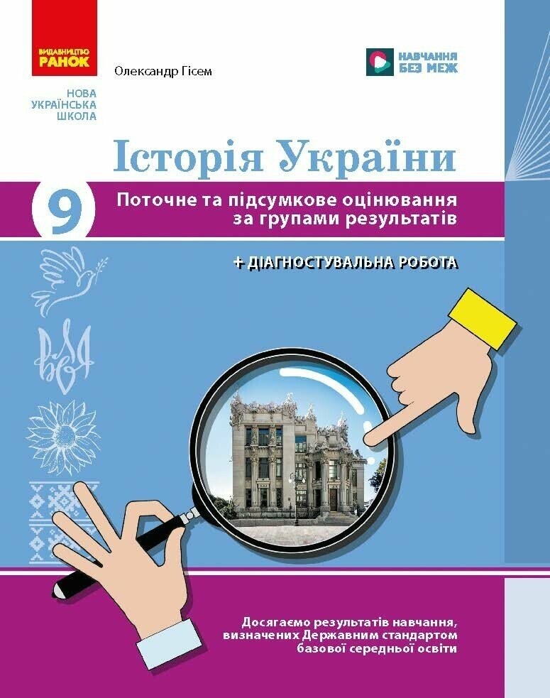 Історія України 9 клас Поточне та підсумкове оцінювання за групами результатів + діагностувальна робота НУШ