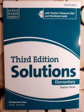 Solutions Elementary Teacher's Book and CD-ROM 3rd edition