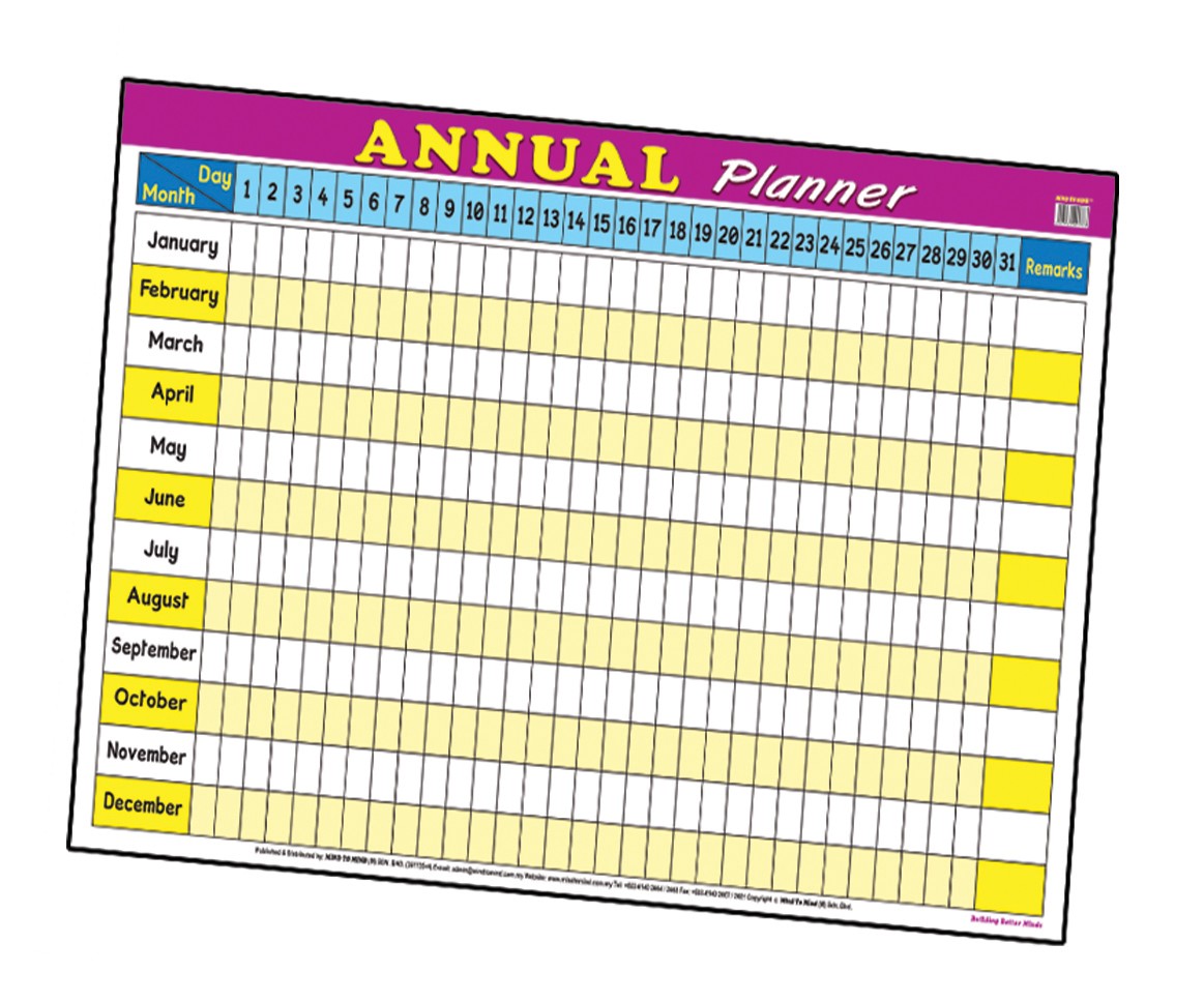 Плакат Annual Planner (ламінація)