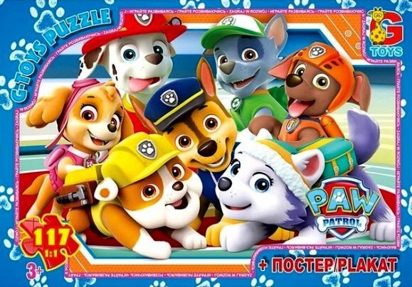 Пазли G-Toys Paw Patrol 117 елементів 3+.jpg 