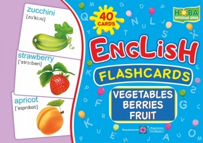 English Flashcards Vegetables, berrieds, fruit