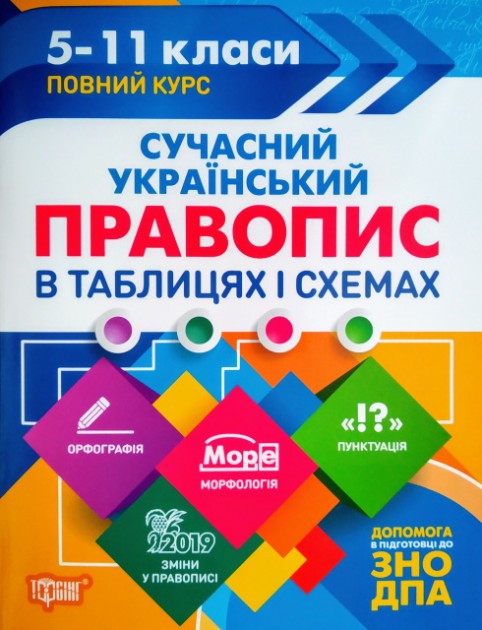 Сучасний український правопис у таблицях