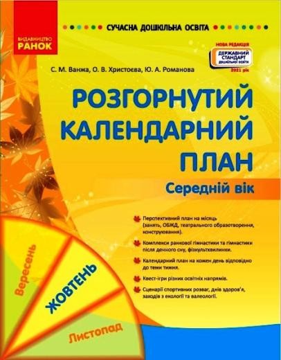 Розгорнуте календарне планування ЖОВТЕНЬ Середній вік Ванжа