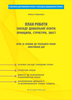 План роботи закладу дошкільної освіти Принципи, структура, зміст Методичний посібник