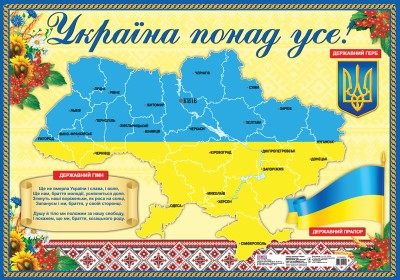 Плакат Україна понад усе