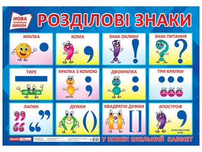 Плакат Розділові знаки НУШ