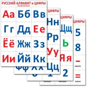 Російська абетка та цифри (розрізні)