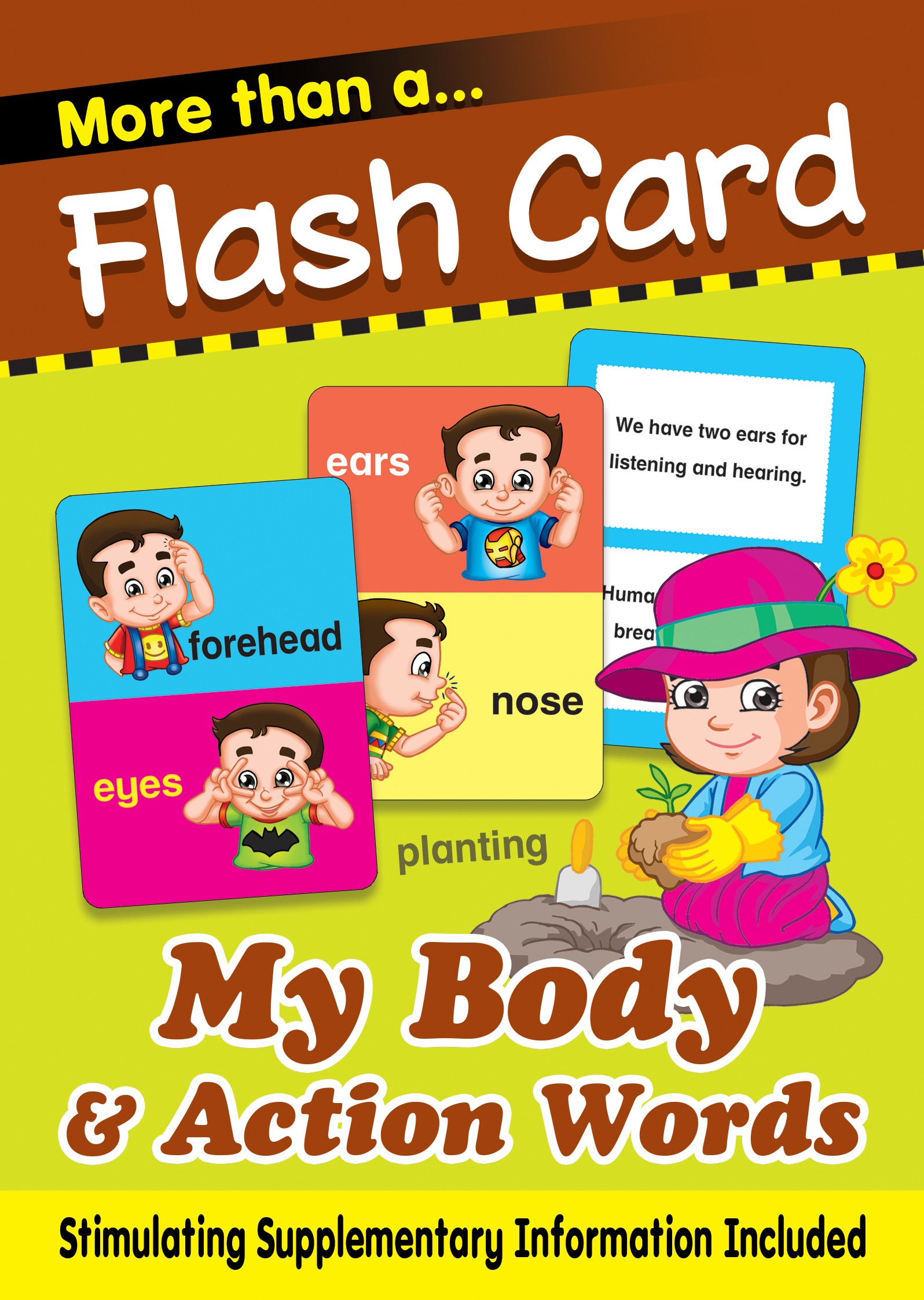 Flash Card My Body & Action Words