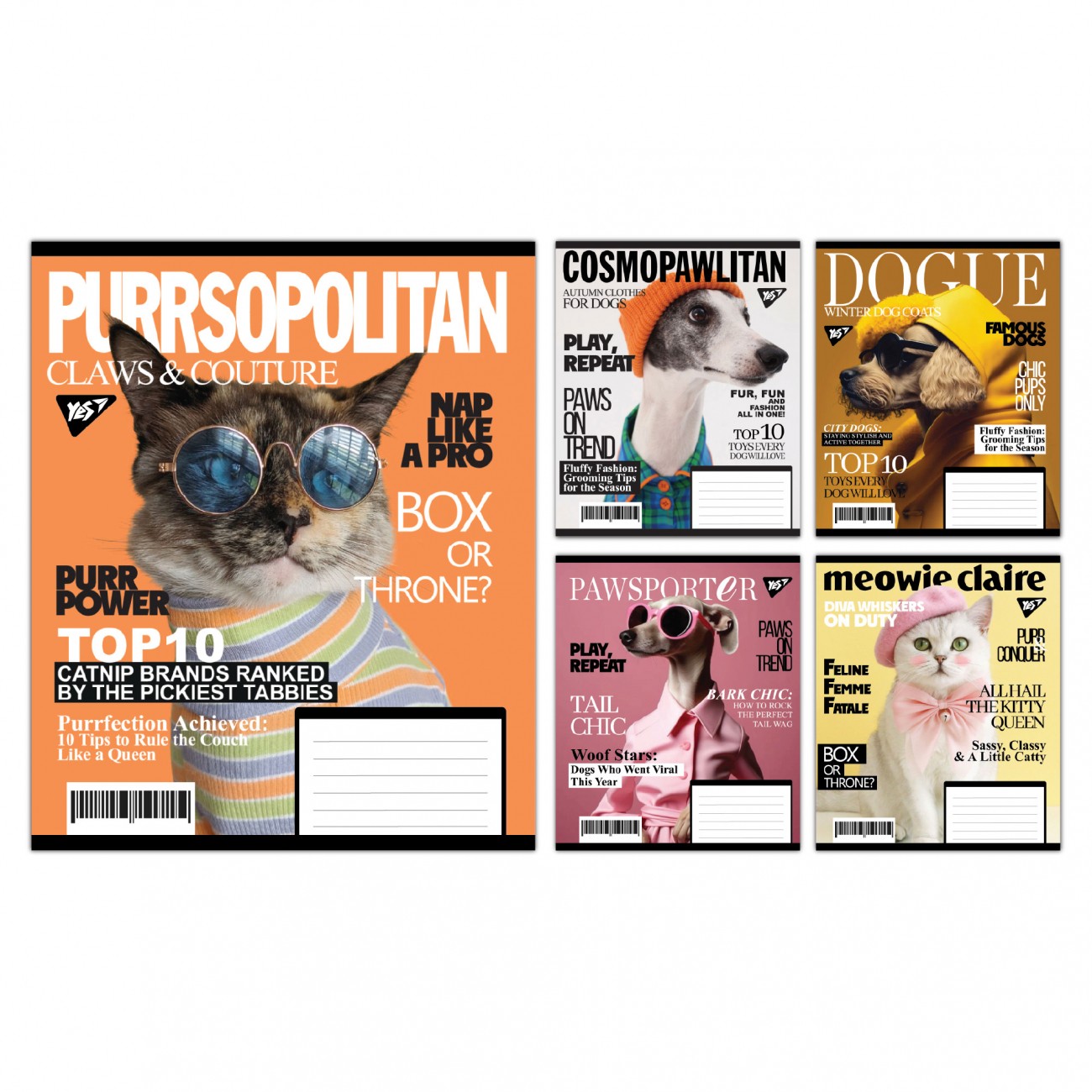 Зошит шкільний 36 аркушів клітинка Animal’s fashion Yes