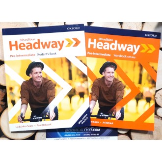 New Headway Pre-Intermediate 5 видання Комплект Student's Book + Workbook Pearson Підручник + зошит