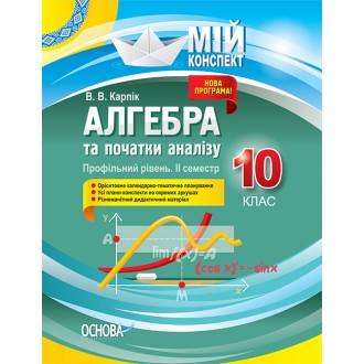Алгебра та початки аналізу 10 клас Профільний рівень II семестр