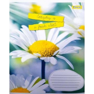 Зошит шкільний 18 аркушів клітинка 1 вересня Summer flowers