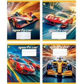 Зошит шкільний 12 аркушів коса лінія Гонка Тетрада