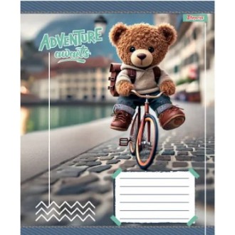 Зошит шкільний 12 аркушів коса лінія Adventure awaits 1 Вересня