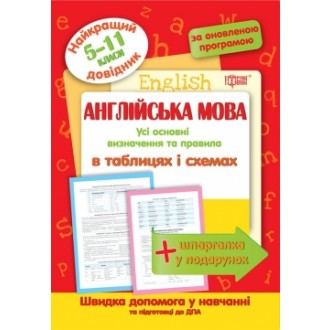 Англійська мова в таблицях та схемах 5-11 класи Найкращий довідник.