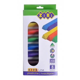 Пластилін 8 кольорів 200 г KIDS Line ZiBi.