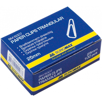 Скріпки канцелярські Buromax 25мм 100шт (BM5007)