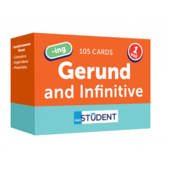 Картки англійських слів Gerund and Infinitive vol.1 Рівень А2-В1 105 карток English Student