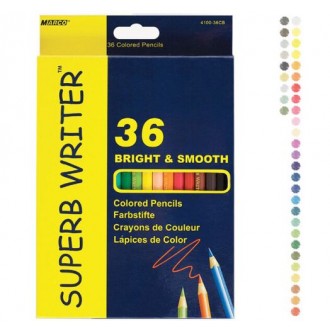 Кольорові олівці Marco 36 кольорів Superb writer