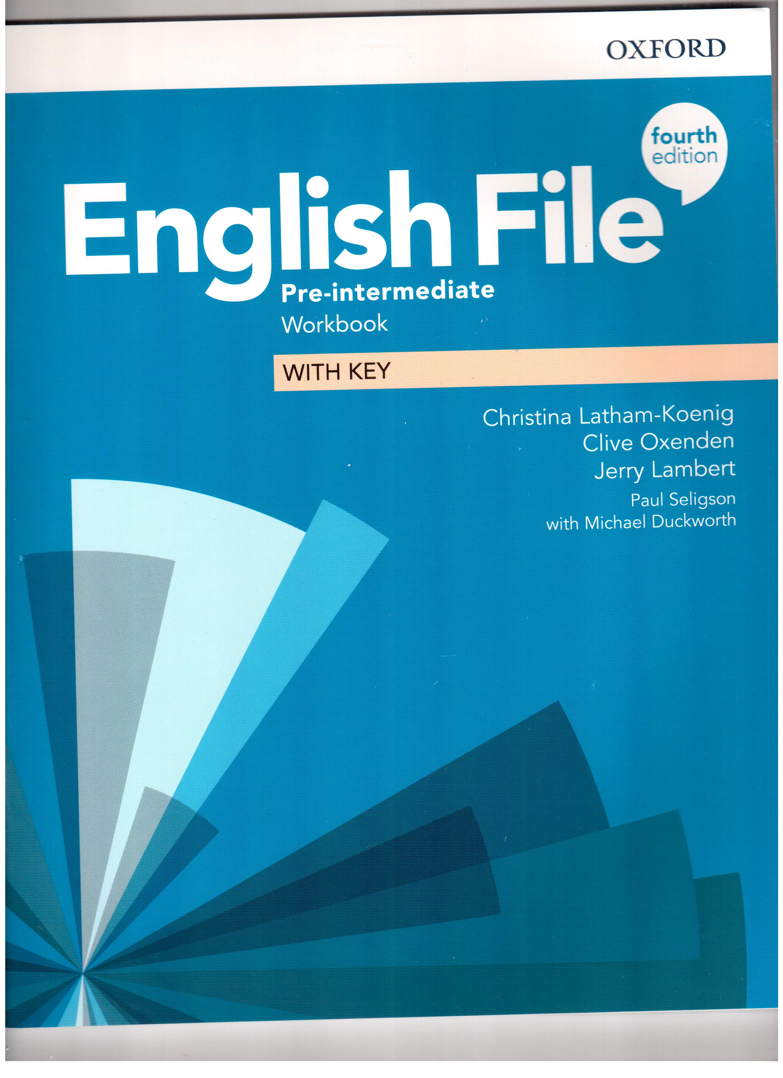 English File 4th Edition Pre-intermediate Workbook with key